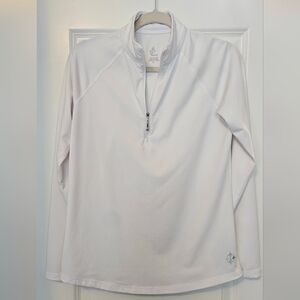 Tail Activewear Loft Quarter Zip Pullover Women's Medium White Golf Athletic Top